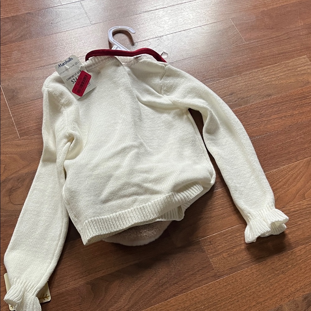Cynthia Rowley Cream and Red Sweater - Picture 6 of 6